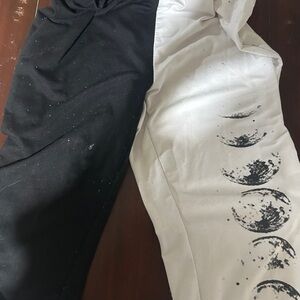 ROMWE Black and White Straight Leg Pants